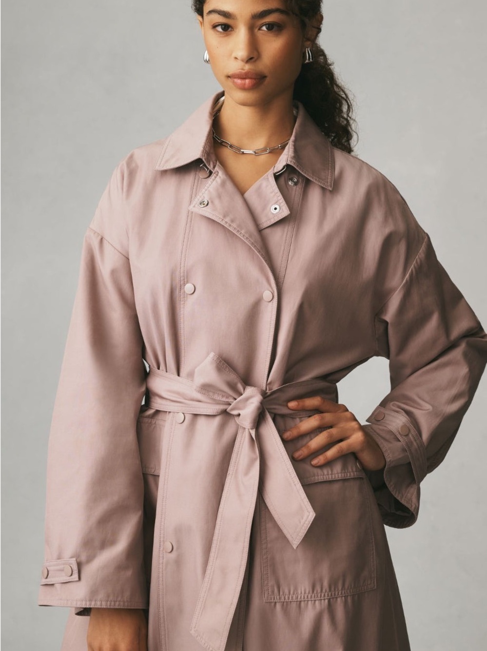 NWT Maeve XL Trench Coat *Taupe Size Small